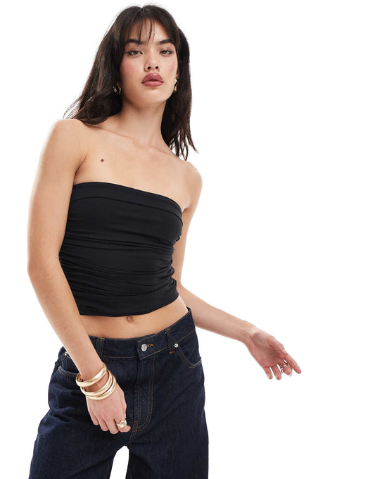 Ruched Detail Bandeau Top