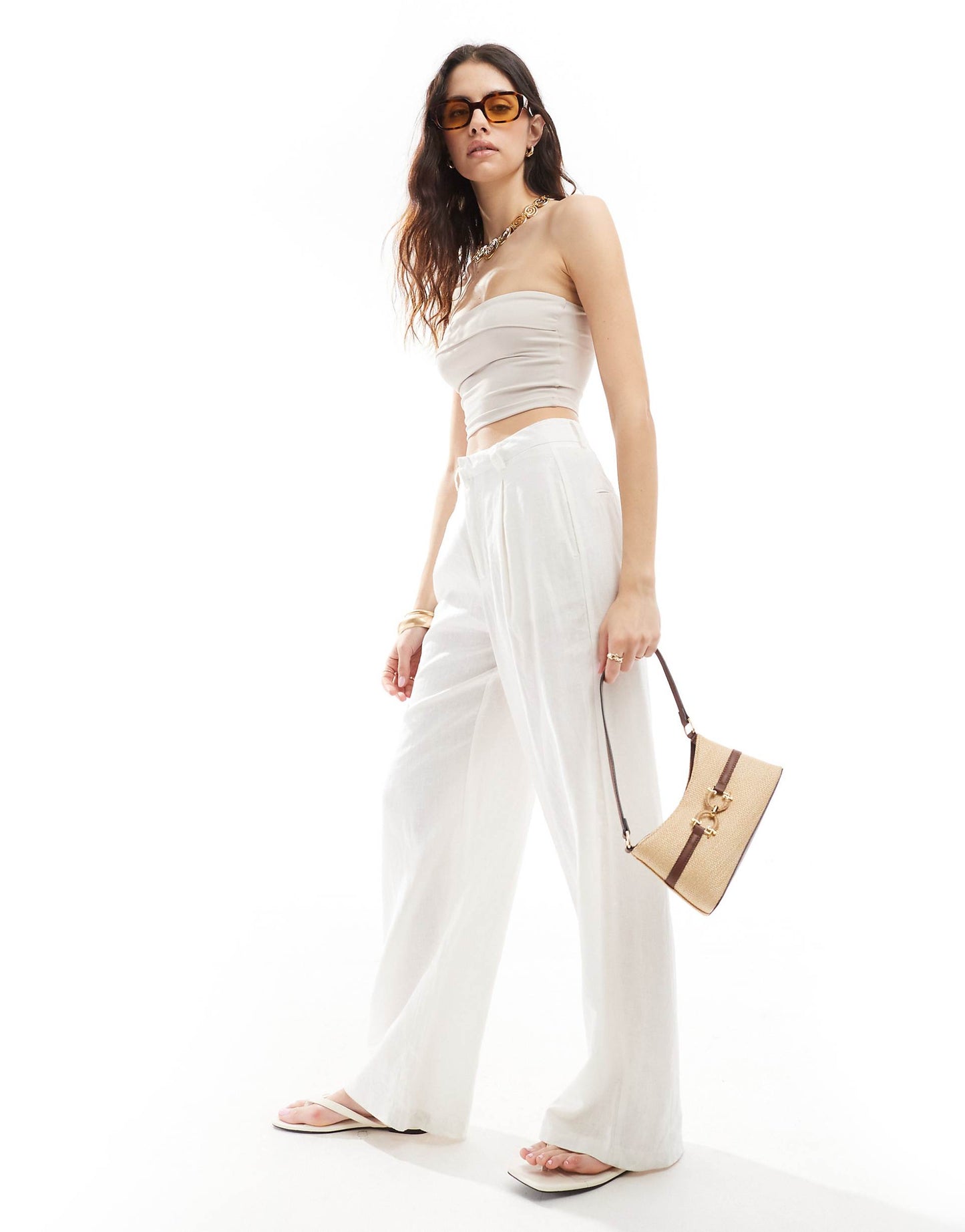 Ribbed Fold Over Bandeau Top