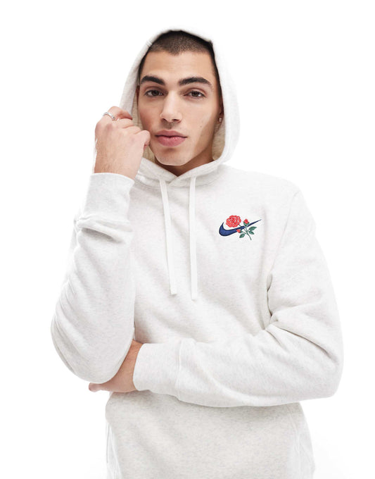 Swoosh Floral Logo Hoodie