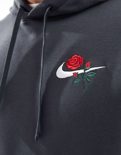 Swoosh Floral Logo Hoodie