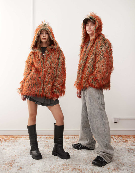Unisex Overhead Fur Coat