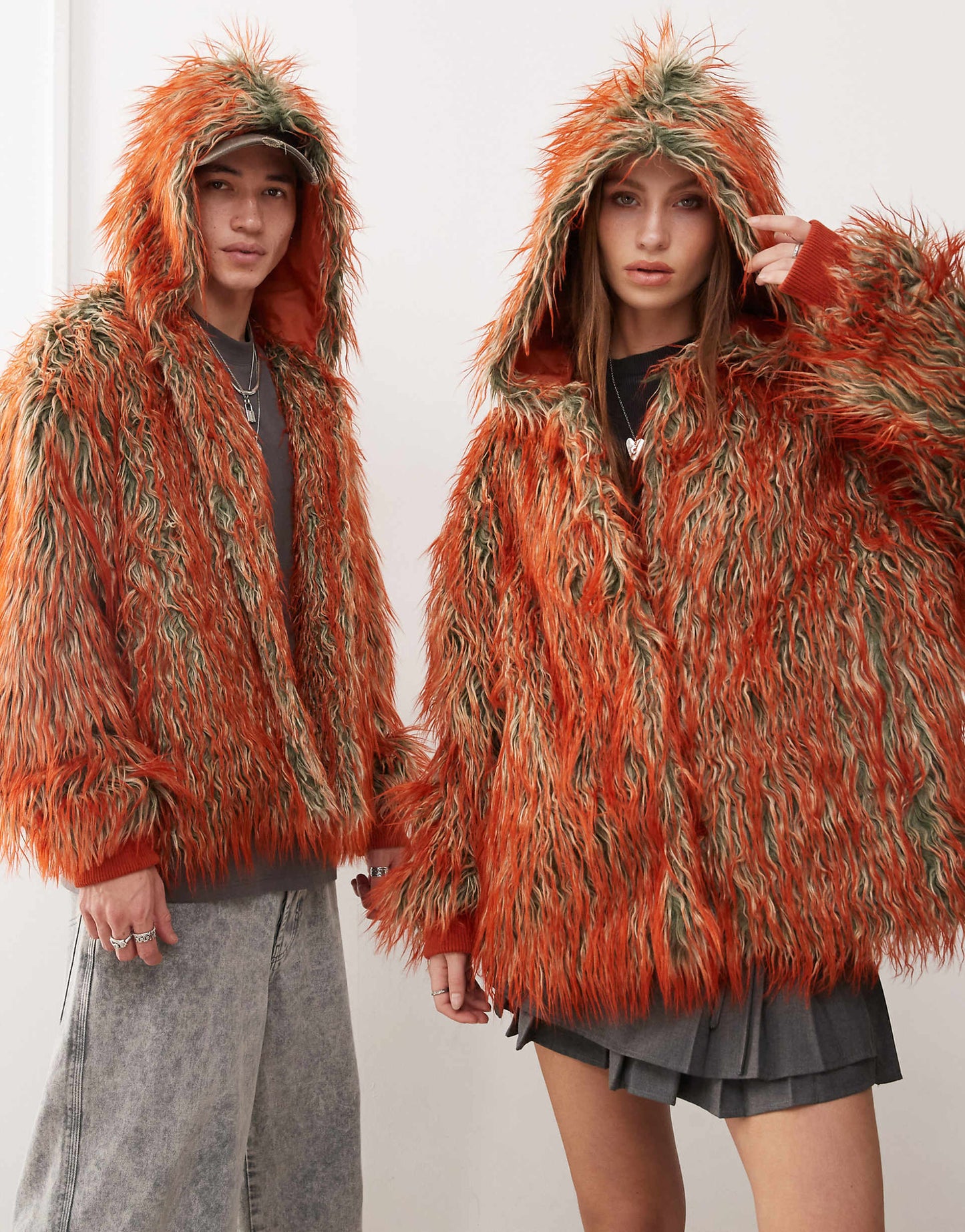 Unisex Overhead Fur Coat