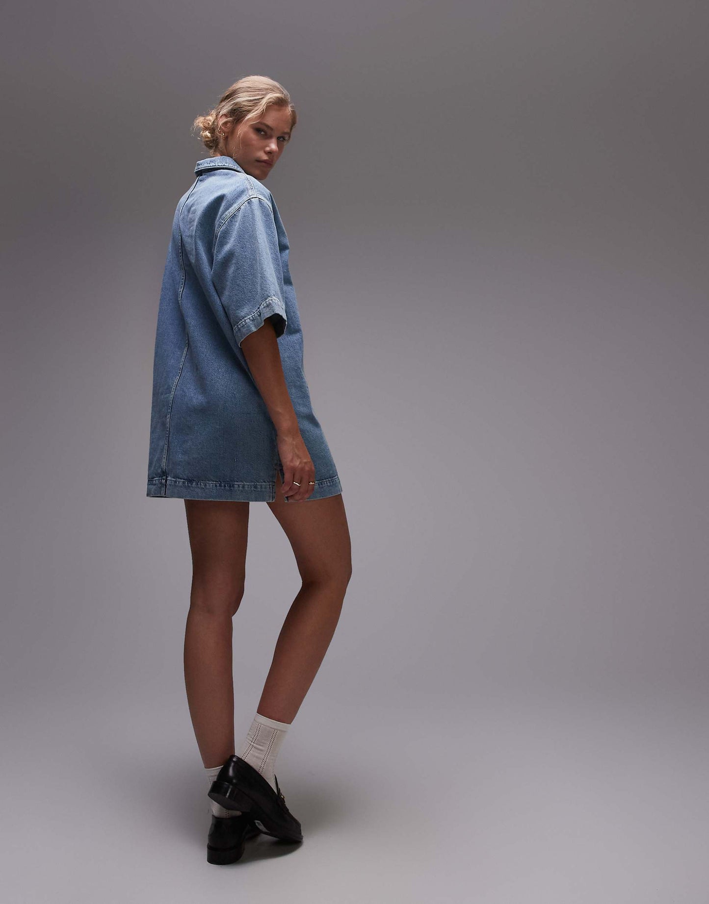 Denim Pull On Dress