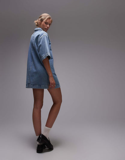 Denim Pull On Dress