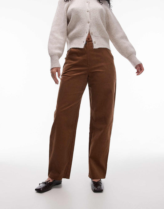 Hourglass Barrel Leg Cord Trouser