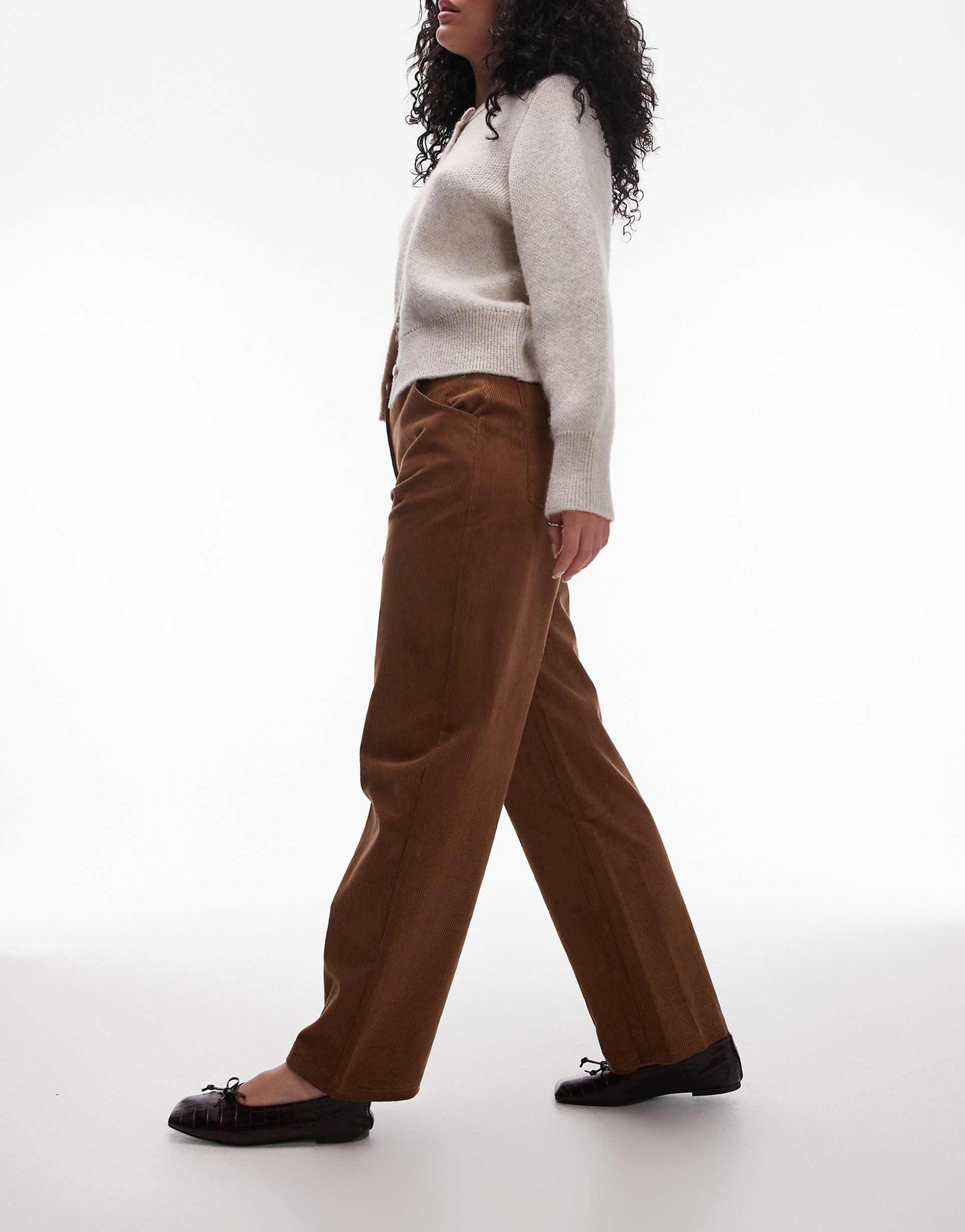Hourglass Barrel Leg Cord Trouser
