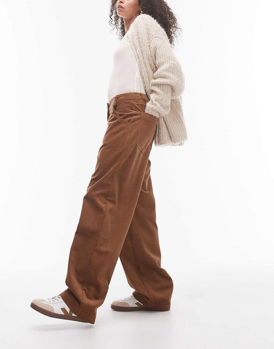 Relaxed Fit Tailored Corduroy Trousers
