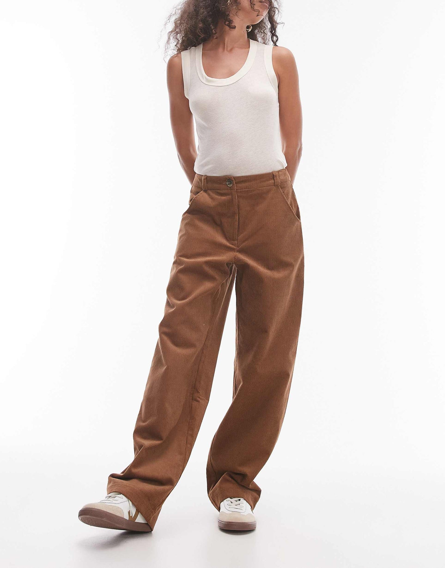 Relaxed Fit Tailored Corduroy Trousers