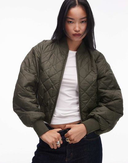 Selma Cropped Bomber Jacket