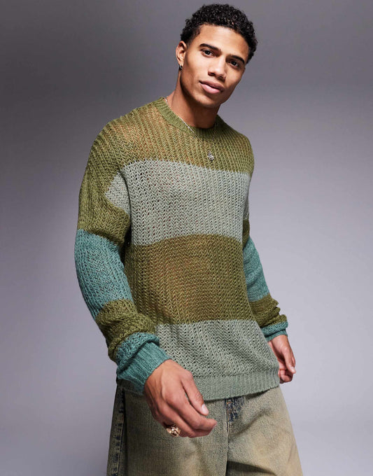 Relaxed Open Knit Jumper