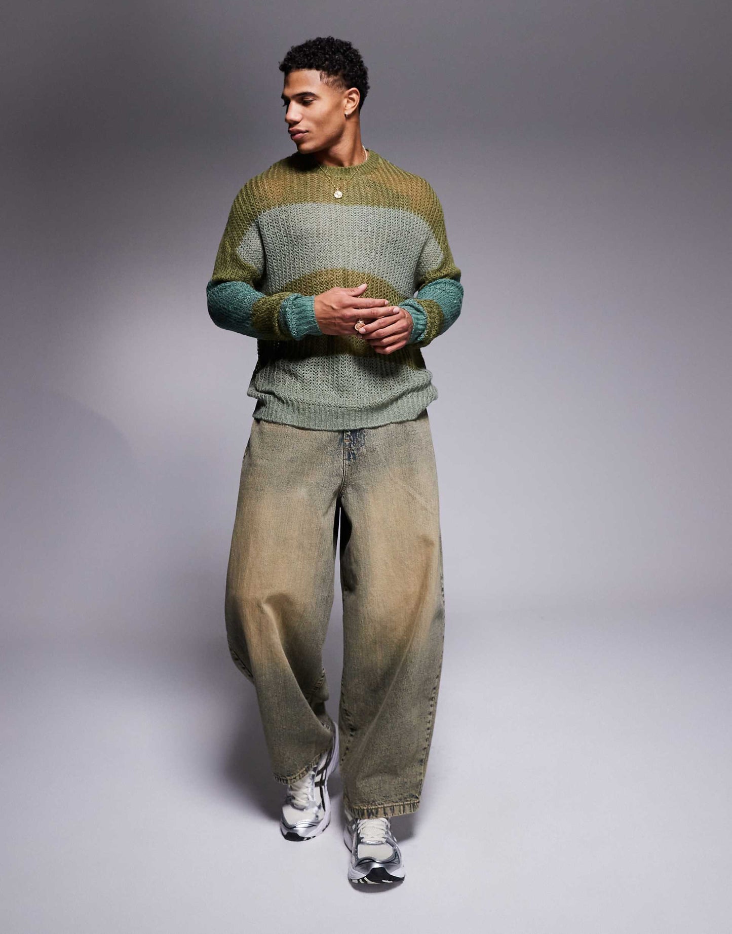 Relaxed Open Knit Jumper