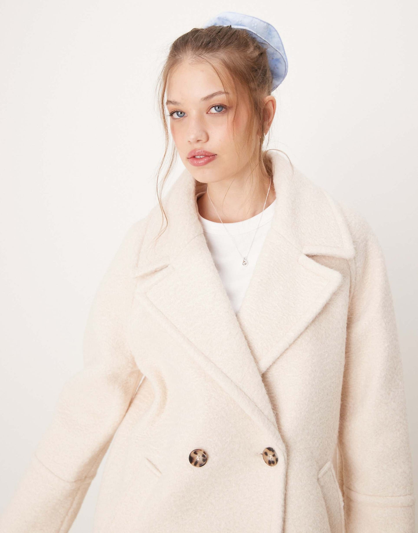 Slouchy Wool Look Overcoat