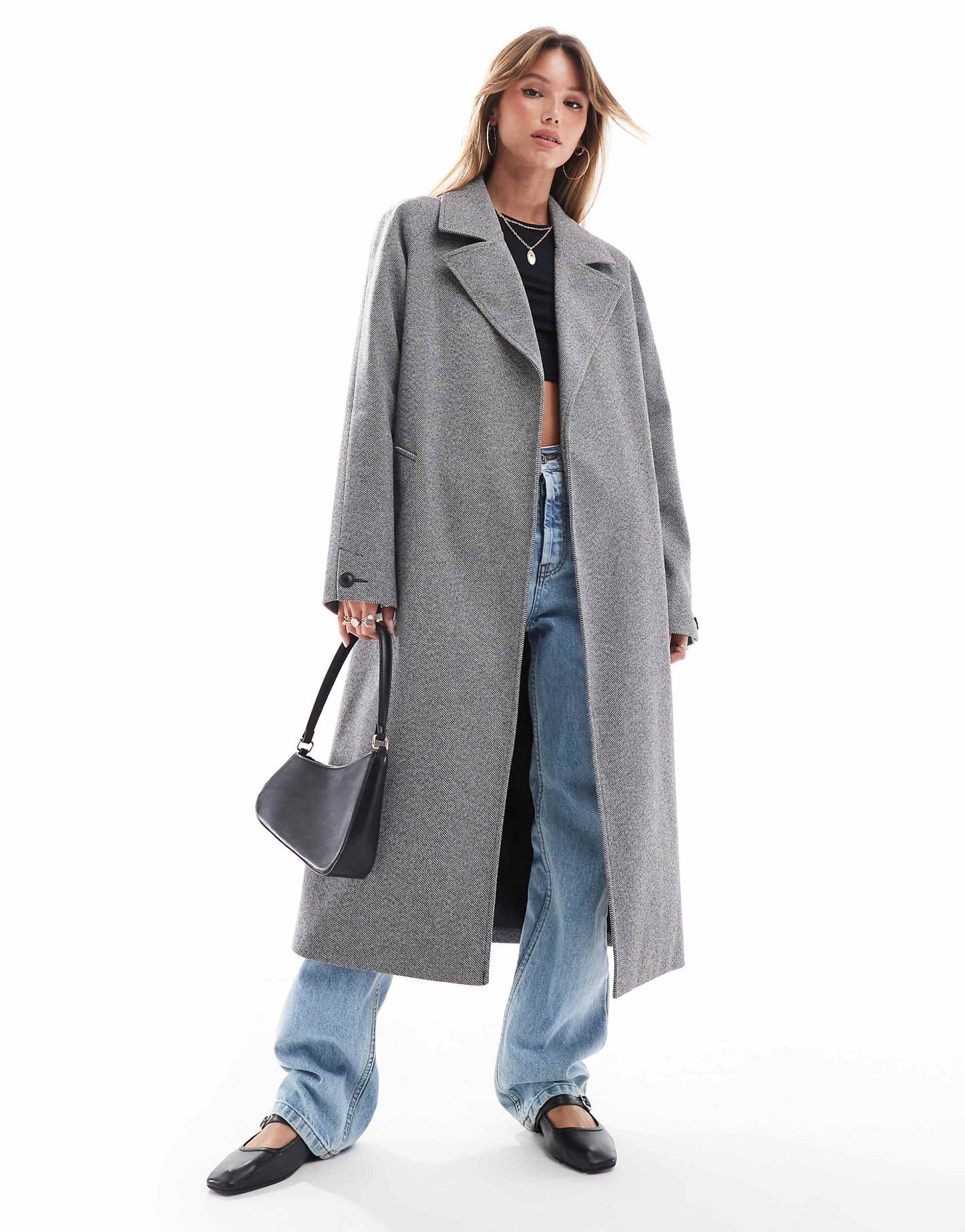 Herringbone Oversized Coat