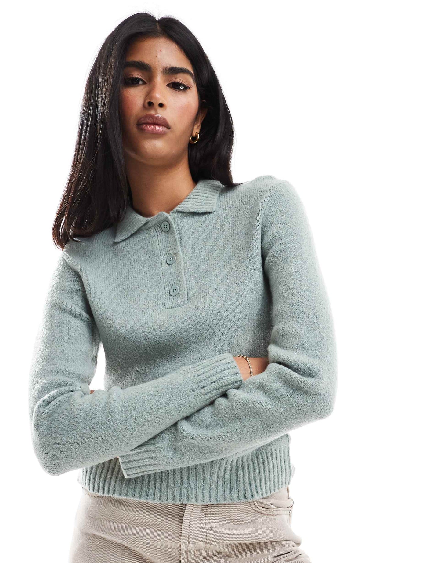 Button Up Collar Jumper