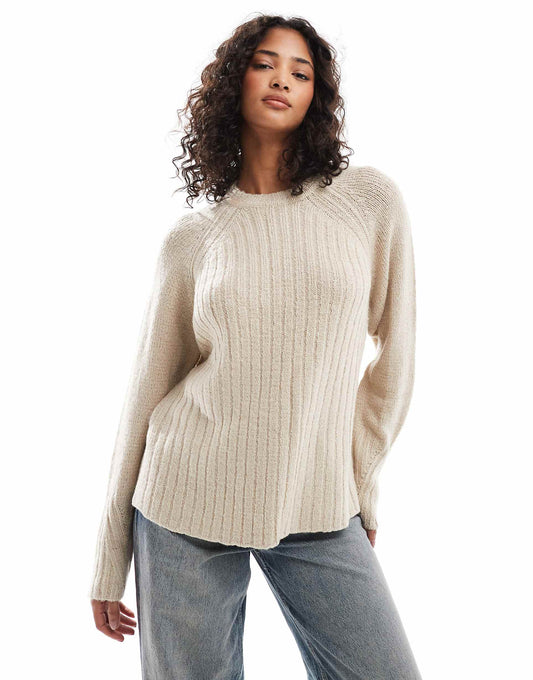 Loose Fit Ribbed Jumper