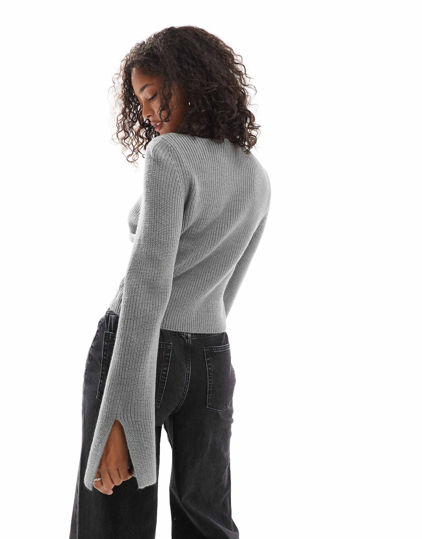 Fitted Jumper With Split Sleeve