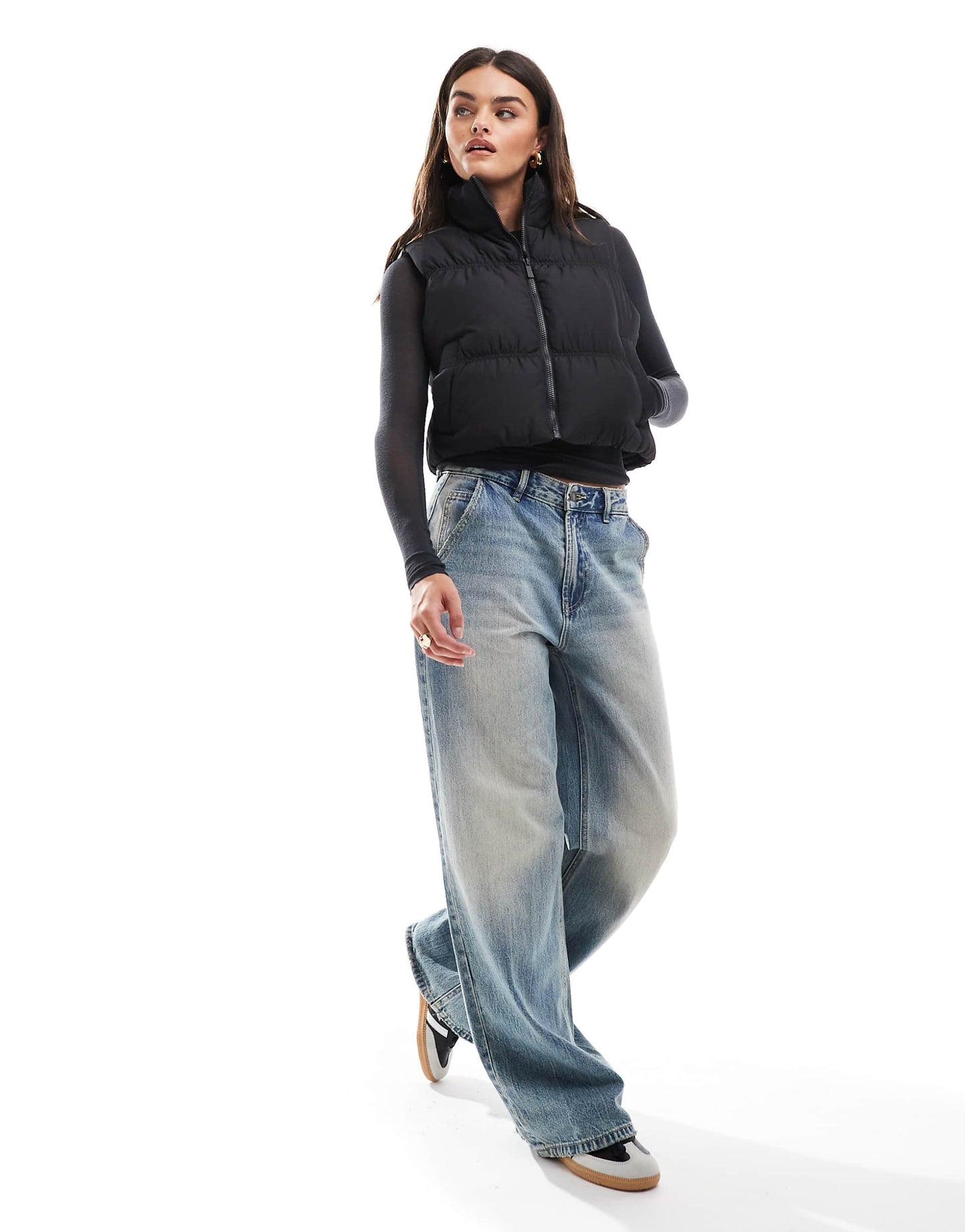Cropped Puffer Gilet