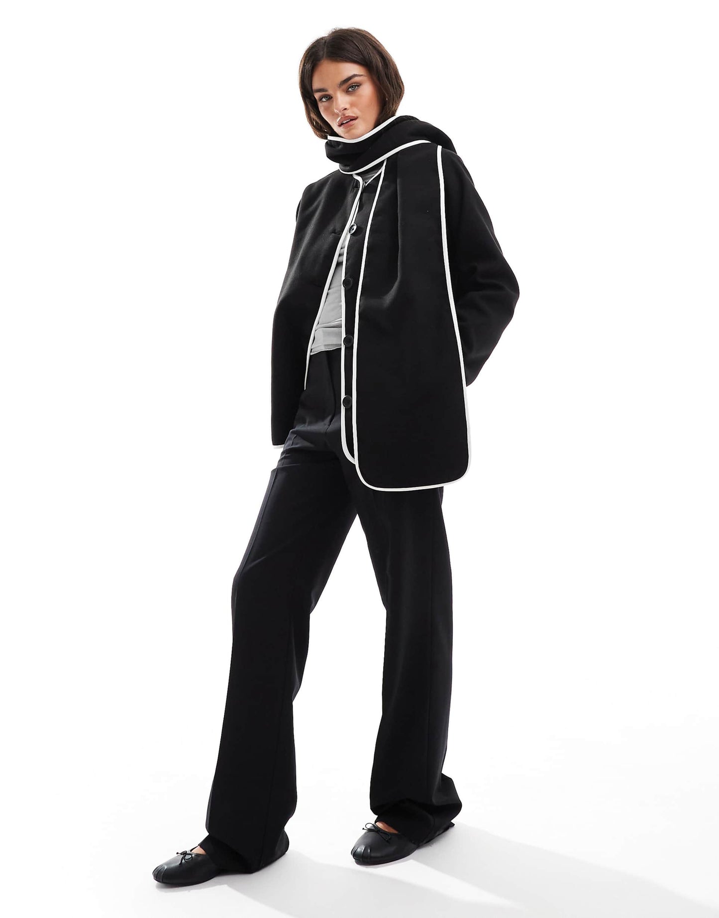 Blanket Jacket With Detachable Scarf