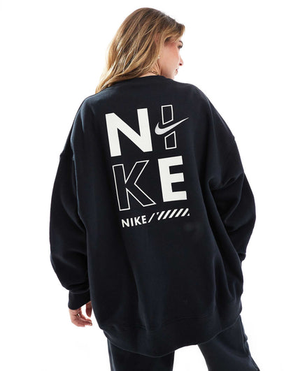 Swoosh Graphic Oversized Sweatshirt