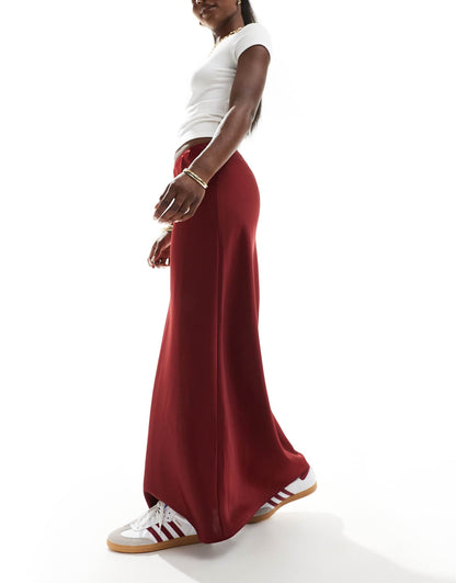 Satin Bias Maxi Skirt