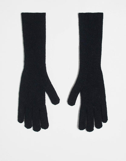 Gabriella Ribbed Long Gloves