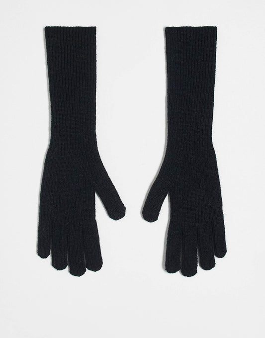 Gabriella Ribbed Long Gloves