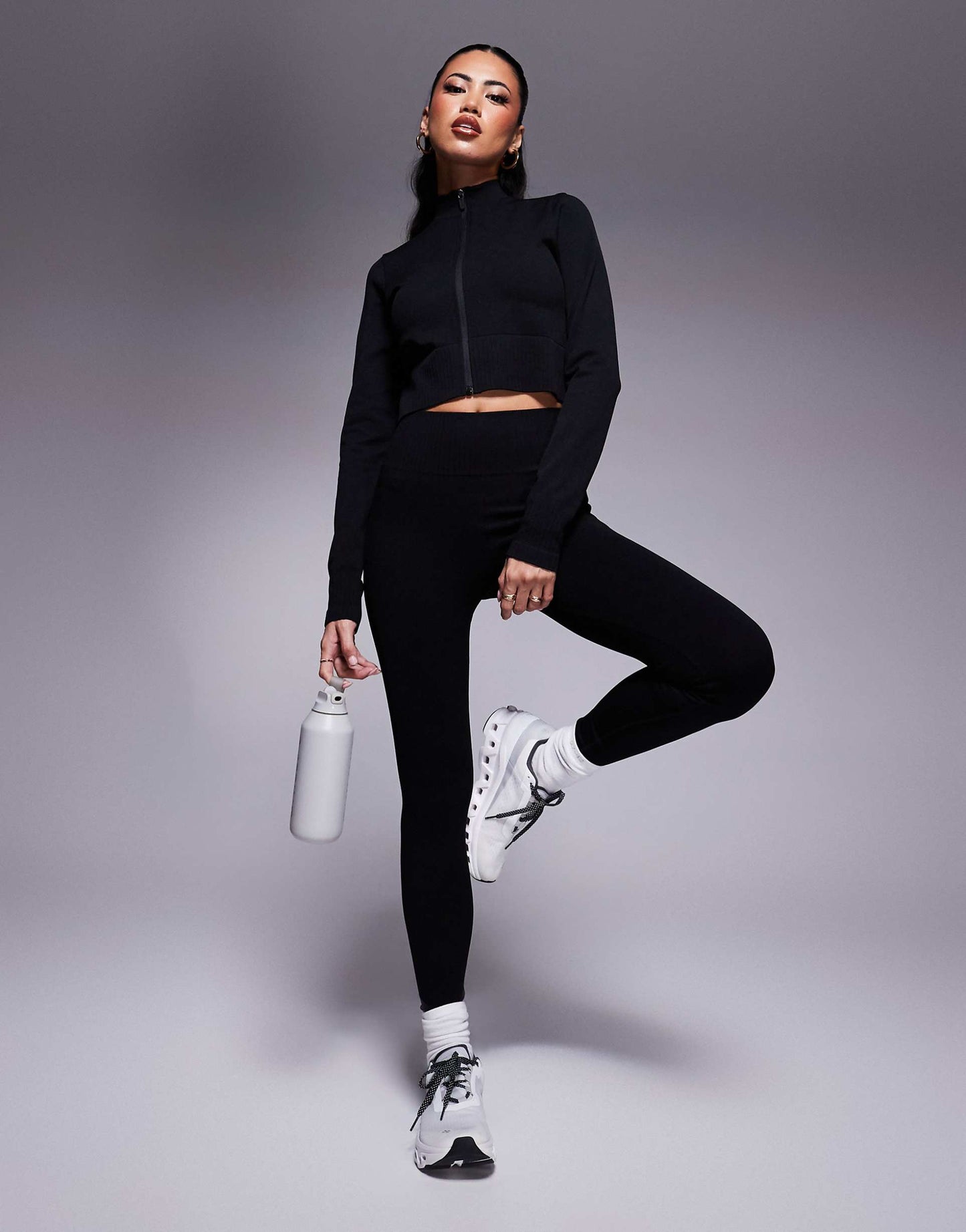 Seamless Fitted Zip Up Track Top