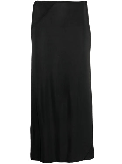Mid-Rise Straight Midi Skirt
