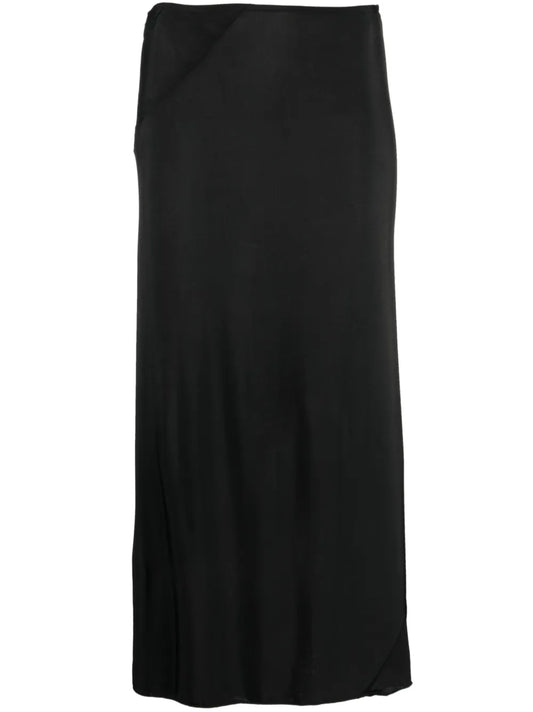 Mid-Rise Straight Midi Skirt