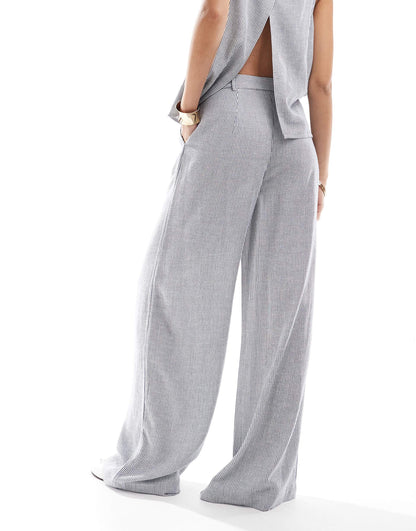 Linen Look Wide Leg Trouser Co-Ord