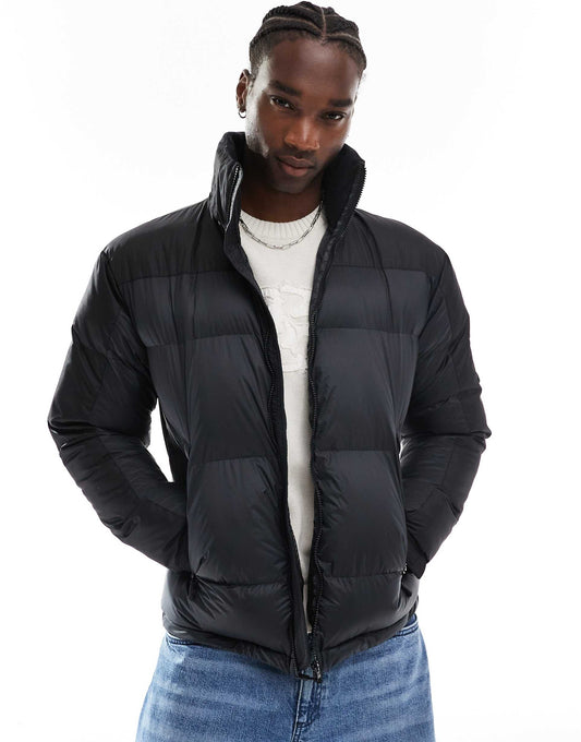 Unisex Contrast Puffer Jacket With Toggles And Branding