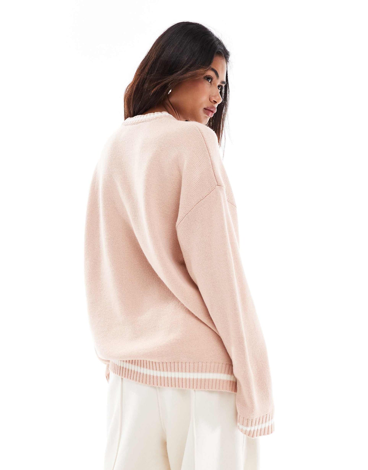 Relaxed Fleurette Knit Jumper With Big Logo