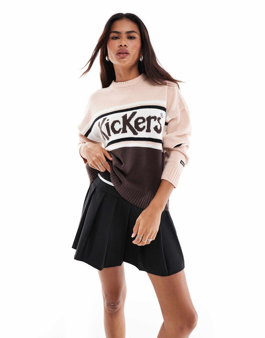 Relaxed Knit Jumper With Stripe Logo