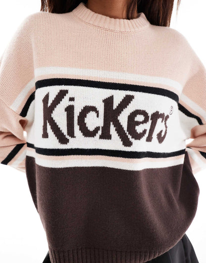 Relaxed Knit Jumper With Stripe Logo