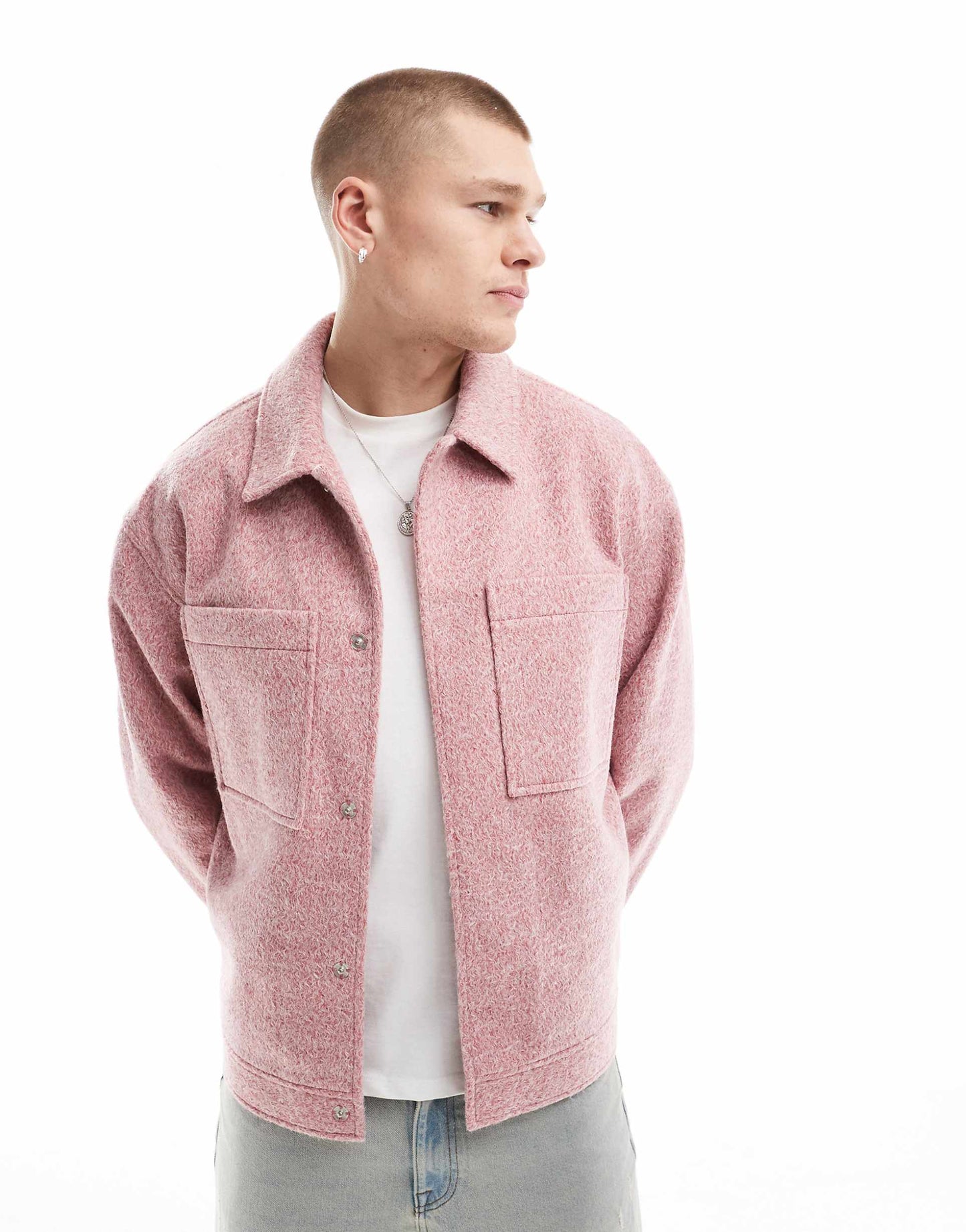 Wool Look Harrington Jacket