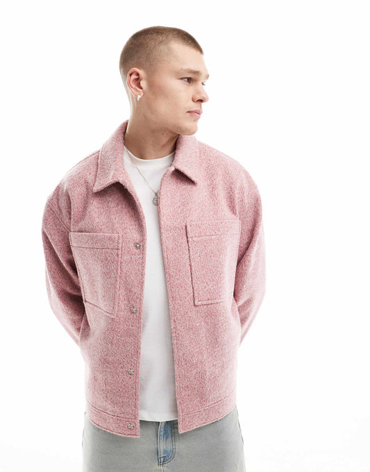 Wool Look Harrington Jacket