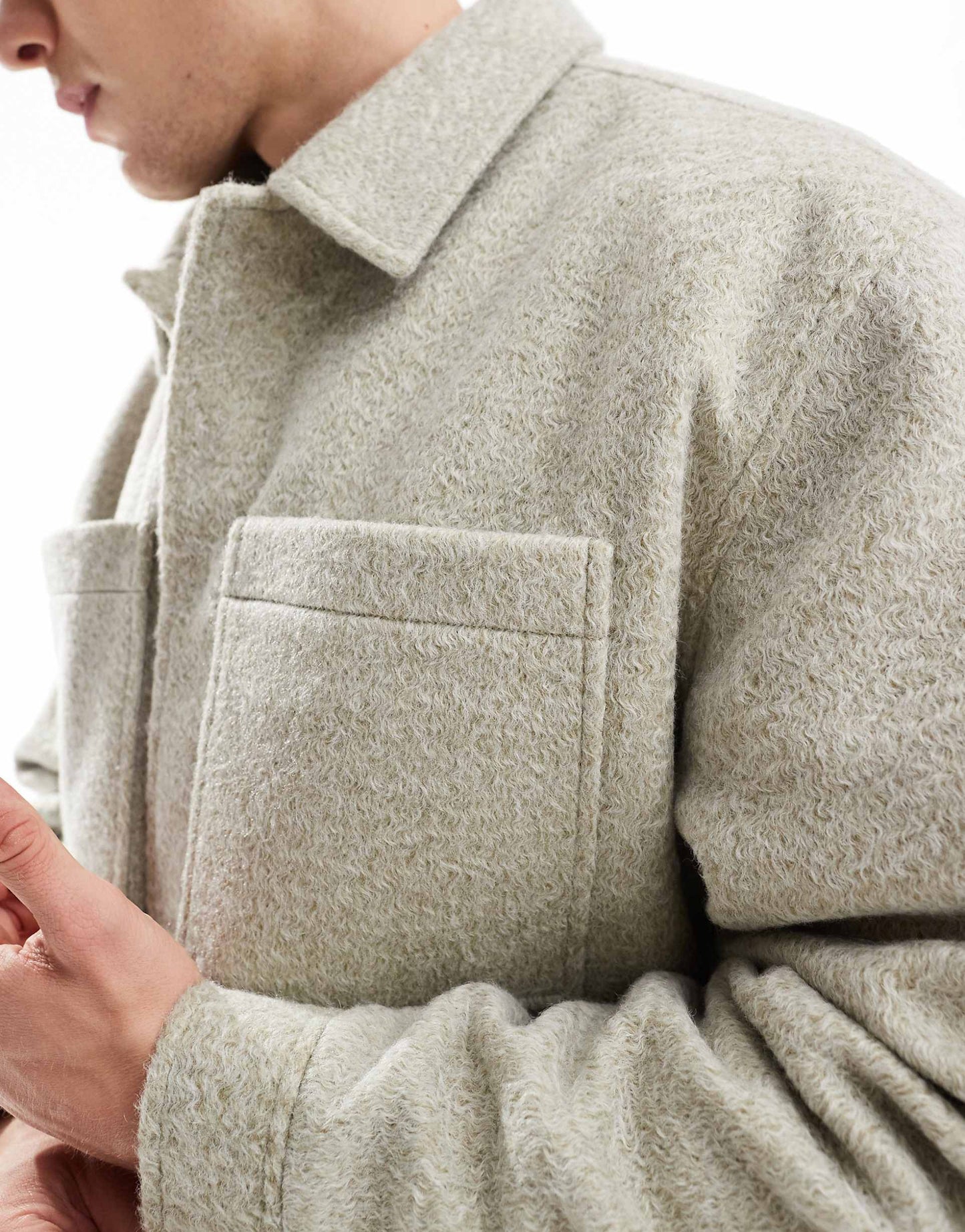 Wool Look Harrington Jacket