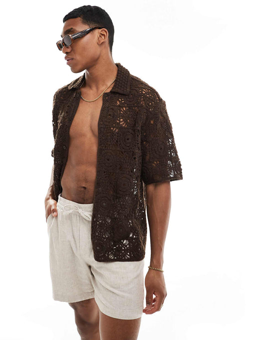 Crochet Boxy Shirt
