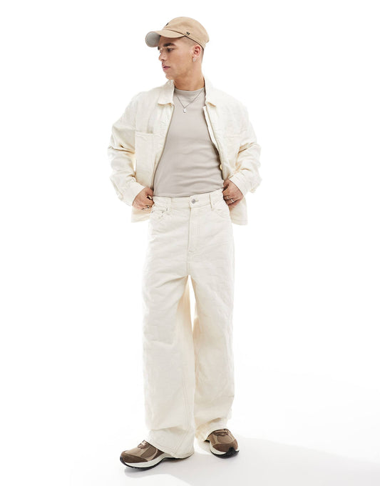 Jaquard Denim Wide Leg Jean Co-Ord