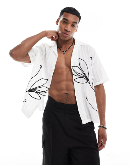 Floral Embroidered Shirt
