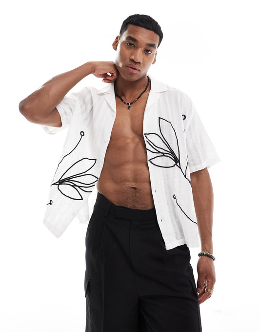 Floral Embroidered Shirt