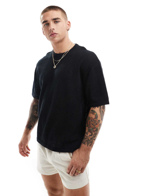 Textured Herringbone T-Shirt