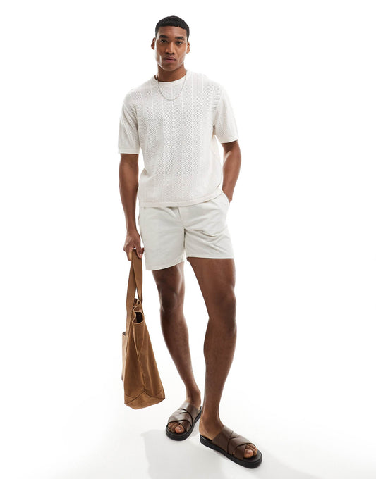 Textured Herringbone T-Shirt