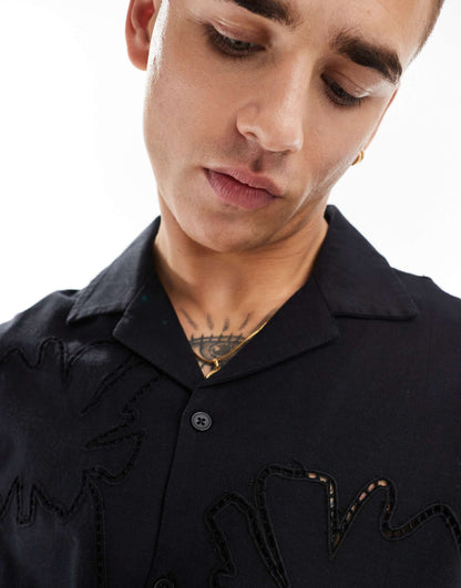 Broidered Flower Shirt