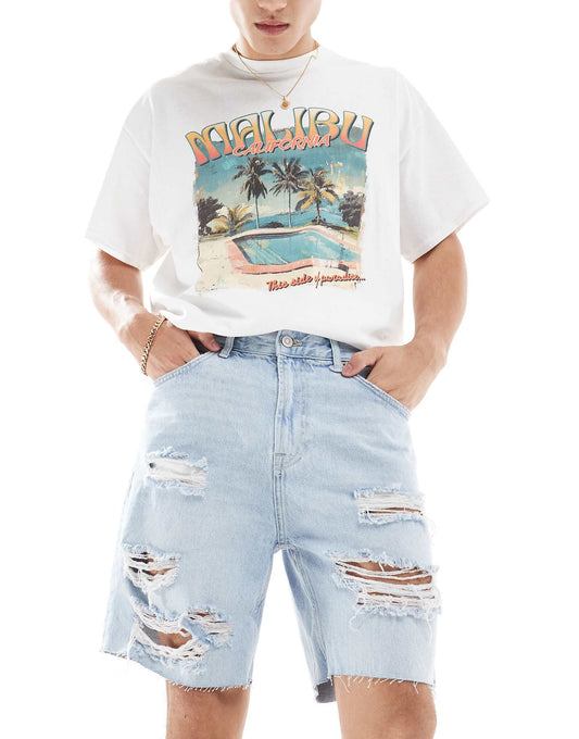 Ripped Denim Short