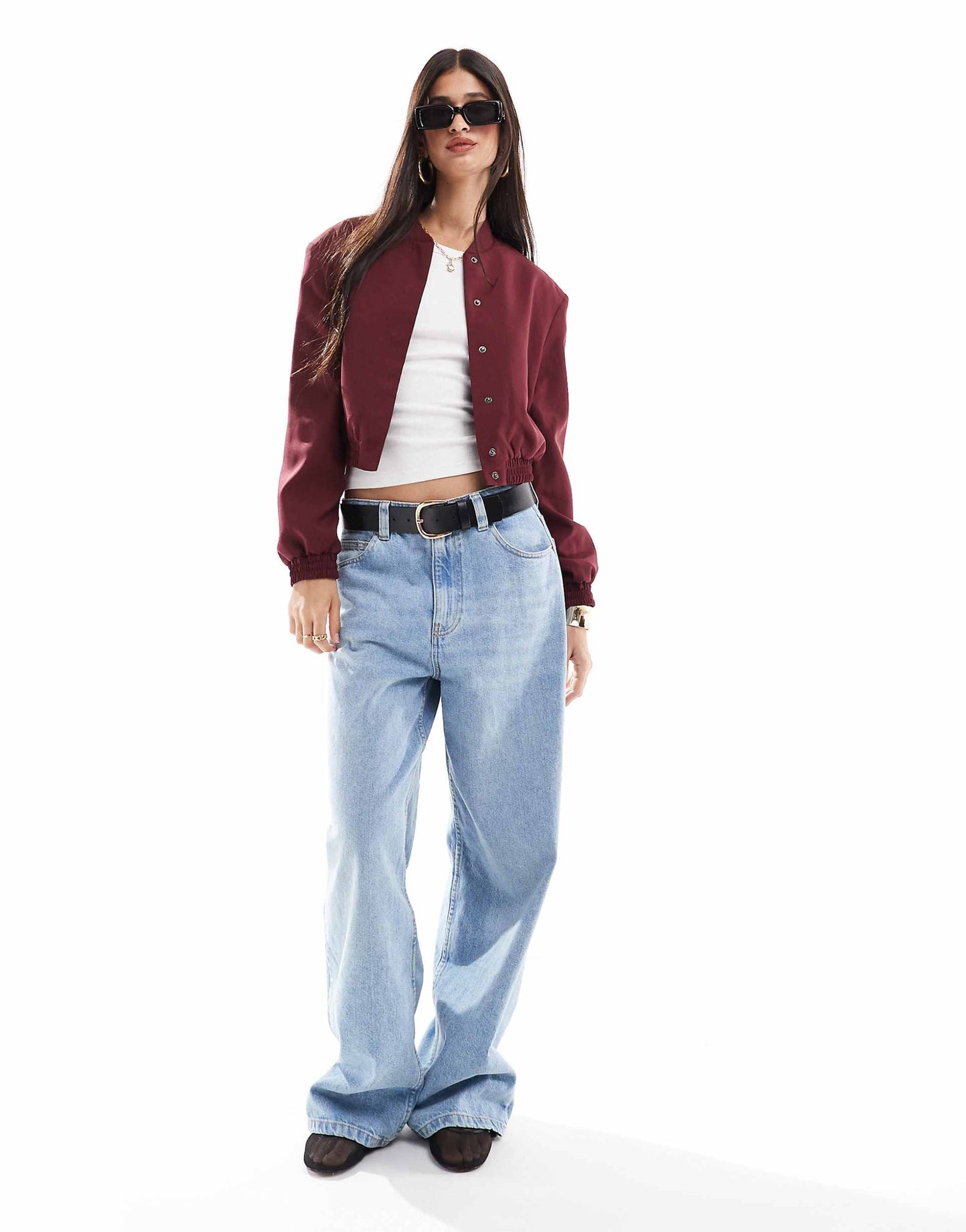 Tailored Bomber Jacket With Strong Shoulder