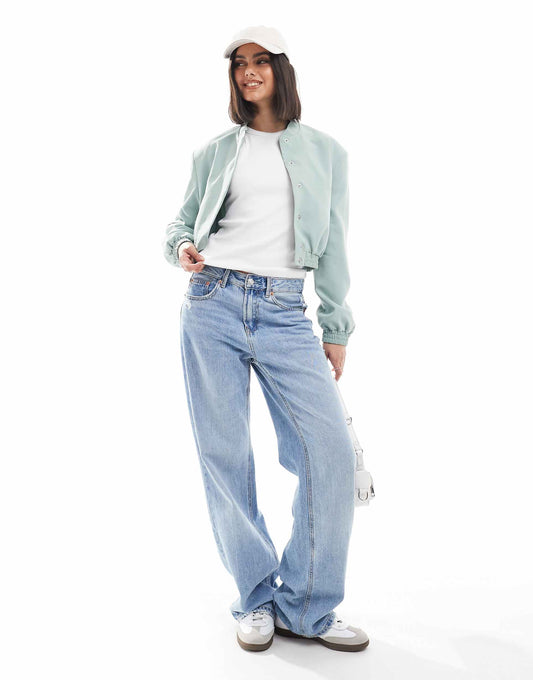 Tailored Bomber Jacket With Strong Shoulder