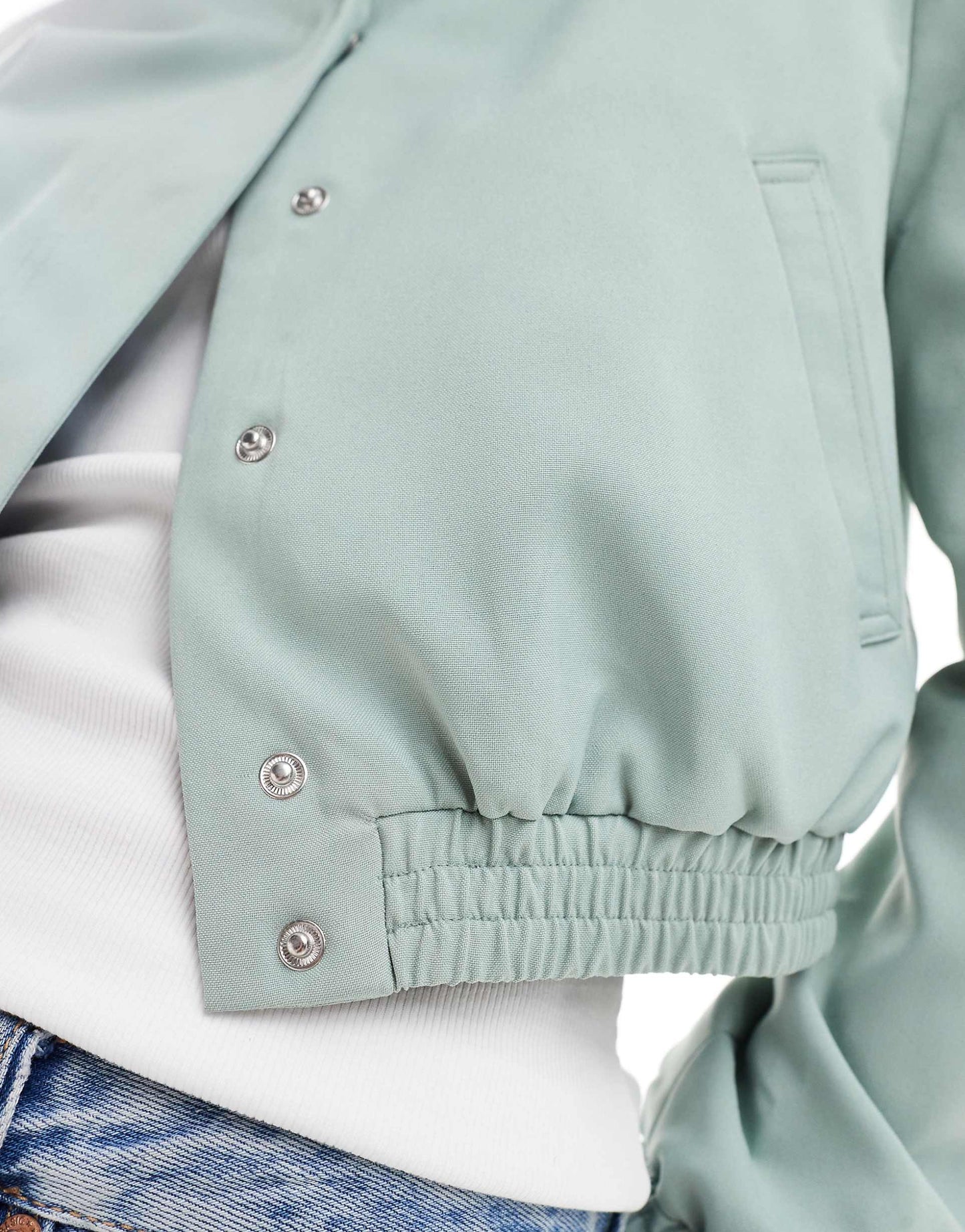Tailored Bomber Jacket With Strong Shoulder