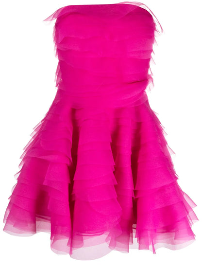 Ruffled Organza Minidress