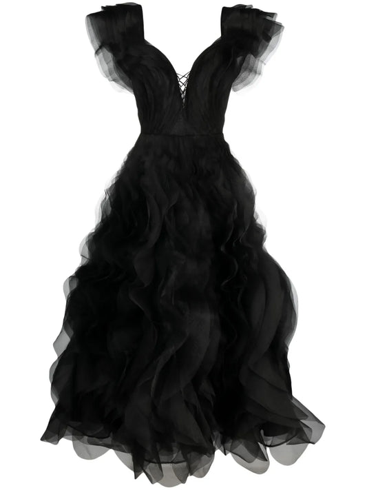 Fully-Ruffled Maxi Dress
